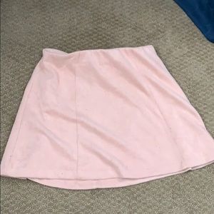 Pink suede skirt